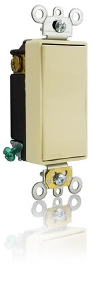 Momentary Decorator/Designer Switch, Single Pole (Ivory)