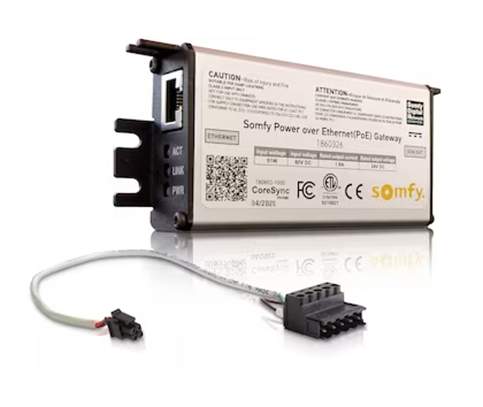 Somfy SDN POWER OVER ETHERNET (POE) KIT (GATEWAY AND 9025010 ADAPTOR)