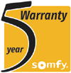 Somfy 5 Year Warranty